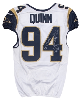 2016 Robert Quinn Game Used, Photo Matched, Signed & Inscribed Los Angeles Rams Jersey Used On 8/13/2016 (JSA & Resolution Photomatching)